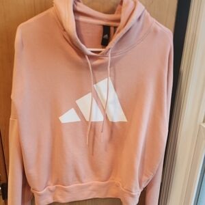 Adidas Women's Cowl Neck Sweater in Soft Pink